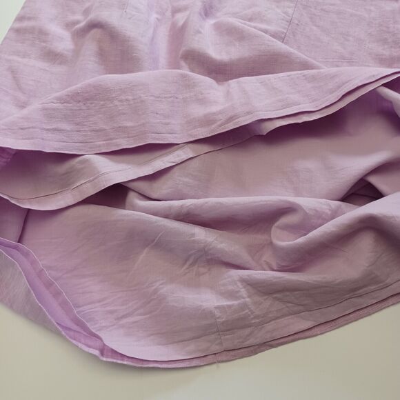 Talbots Size 8 Sleeveless Linen Cotton Sheath Dress Embroidered Neck Lavender - Picture 6 of 8